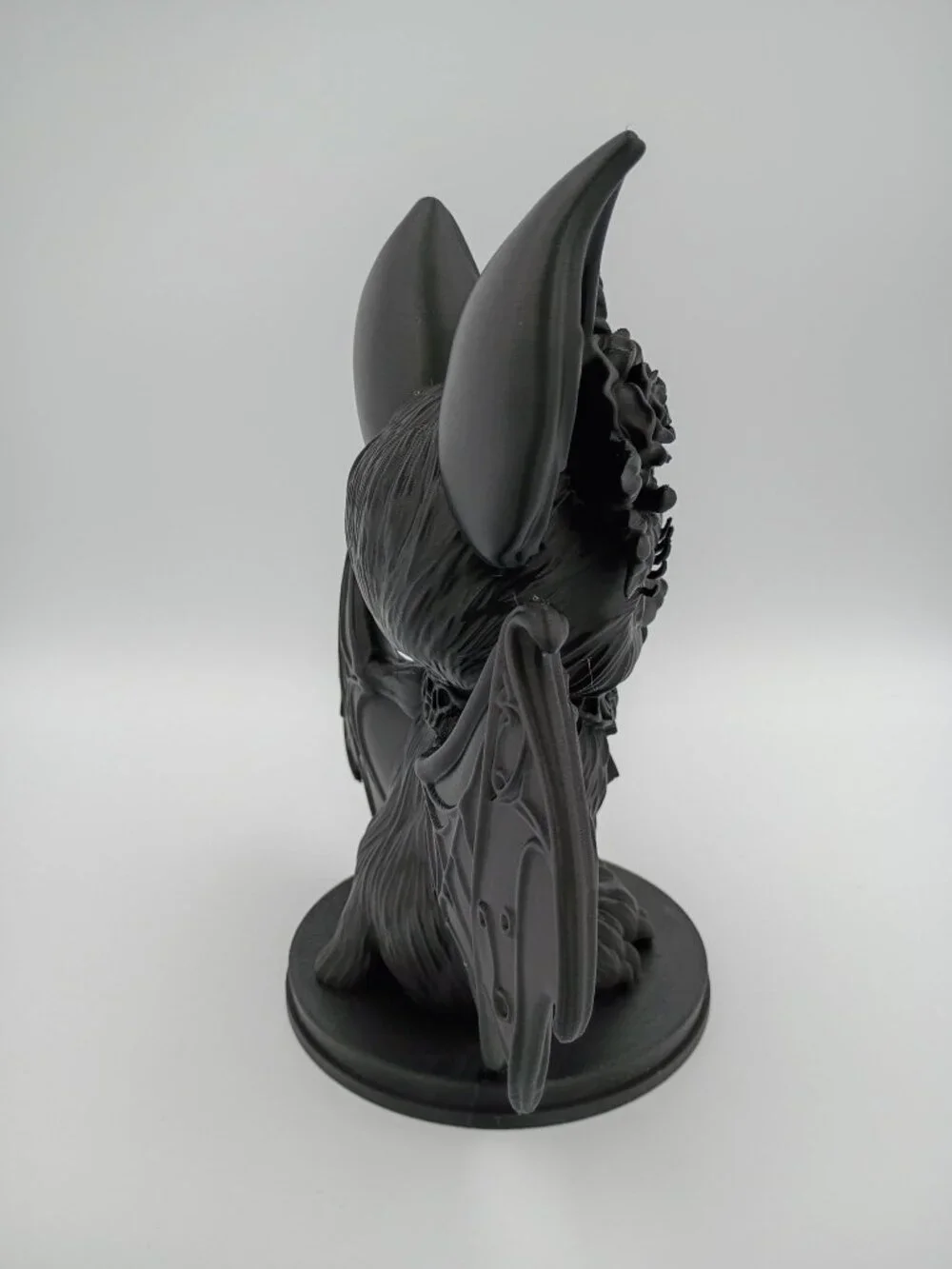 Cute Gothic Bat Figurine, 3D Printed Bat Decor, Gothic Halloween Decoration